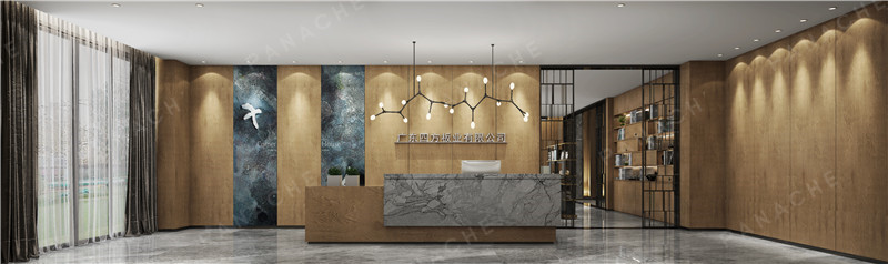 石紋與木紋搭配現(xiàn)代簡(jiǎn)約辦公室設(shè)計(jì)效果 (5)