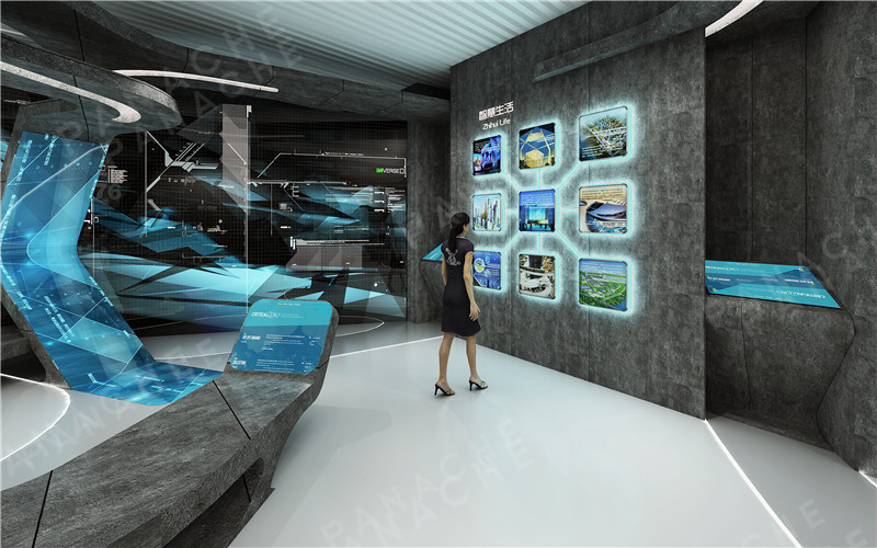 未來光影交疊品牌店展廳設計 (1)