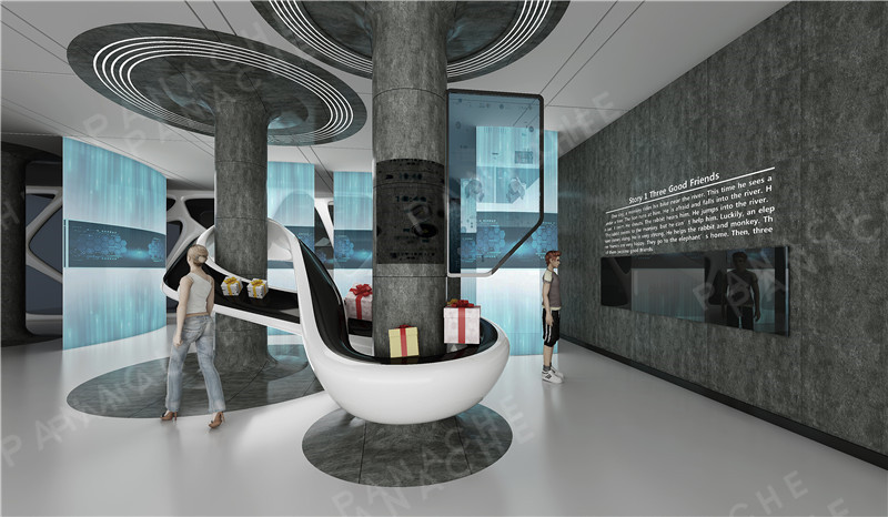 未來光影交疊品牌店展廳設計 (2)