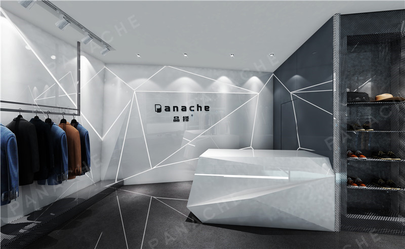 黑白灰詮釋摩登時尚——形象店新型墻體板裝修效果圖 (1)