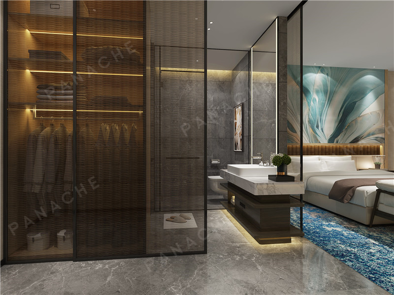 金湯山樣板間家裝扣板墻效果圖片 (2)