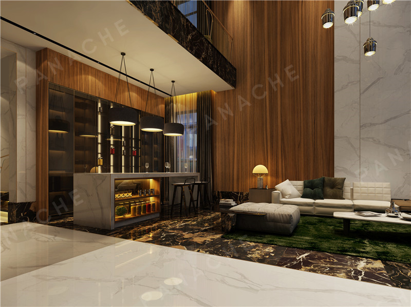 品擇金屬板搭配新中式風格別墅設計效果圖 (4)