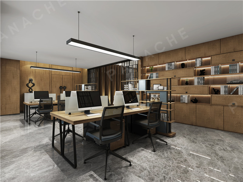 石紋與木紋搭配現(xiàn)代簡(jiǎn)約辦公室設(shè)計(jì)效果 (4)