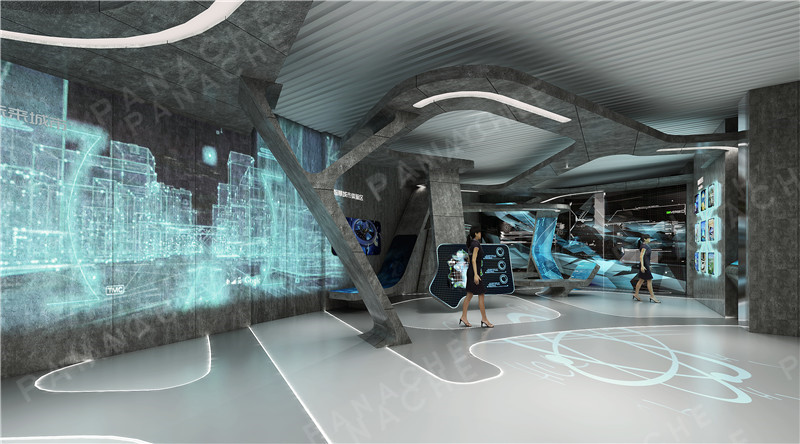 未來光影交疊品牌店展廳設計 (5)