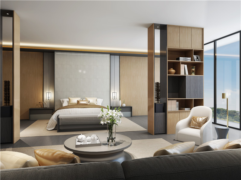 拉米黃古橡木紋酒店 · 新型墻體板材效果圖 (4)