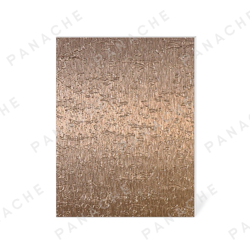 棕拉絲麻石壓花