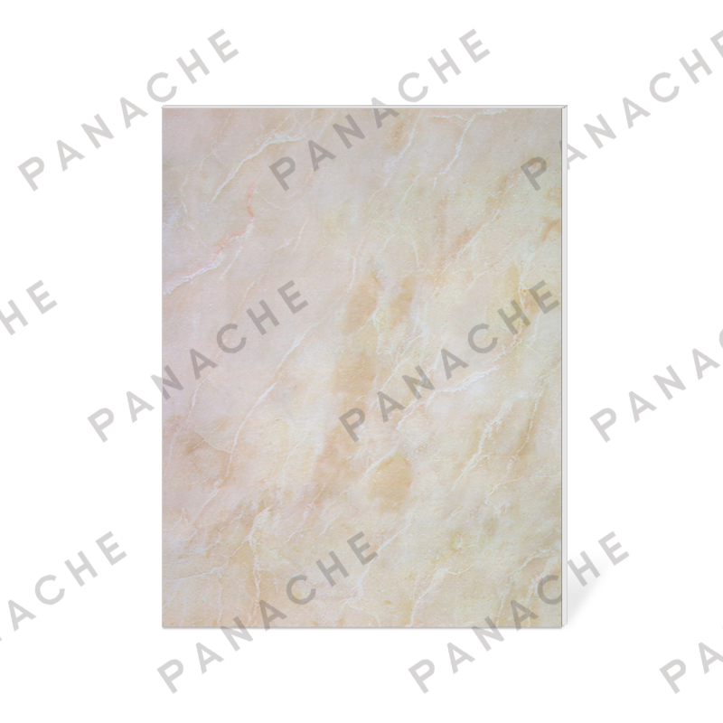 PMB0117-E 高光莎安娜米黃大理石紋金屬木飾面板