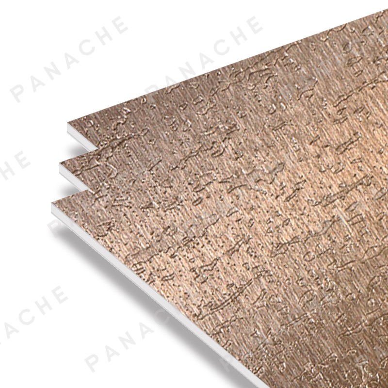 棕拉絲麻石壓花